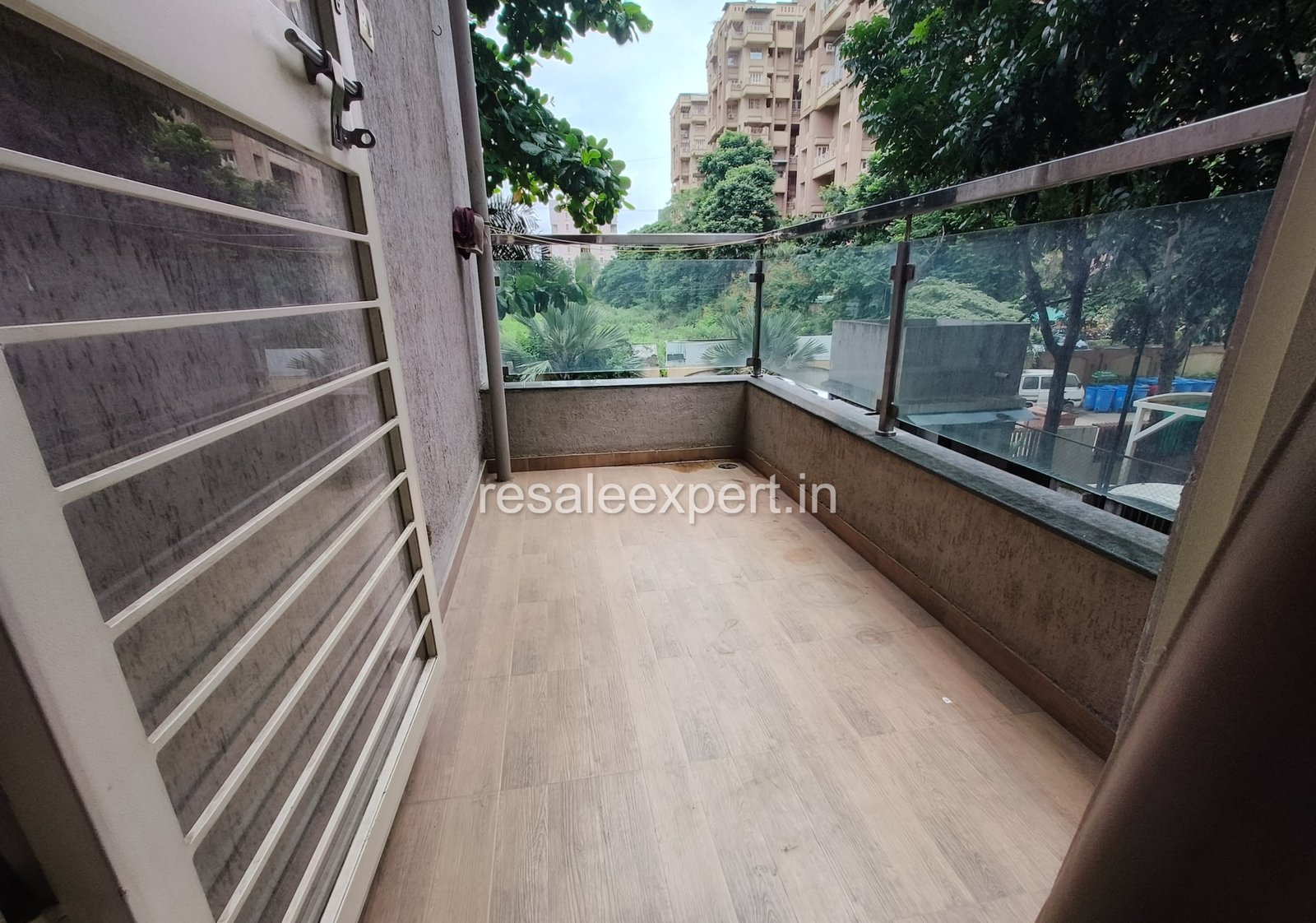 Private balcony with open view in 2 BHK flat in Rahatani with immediate possession