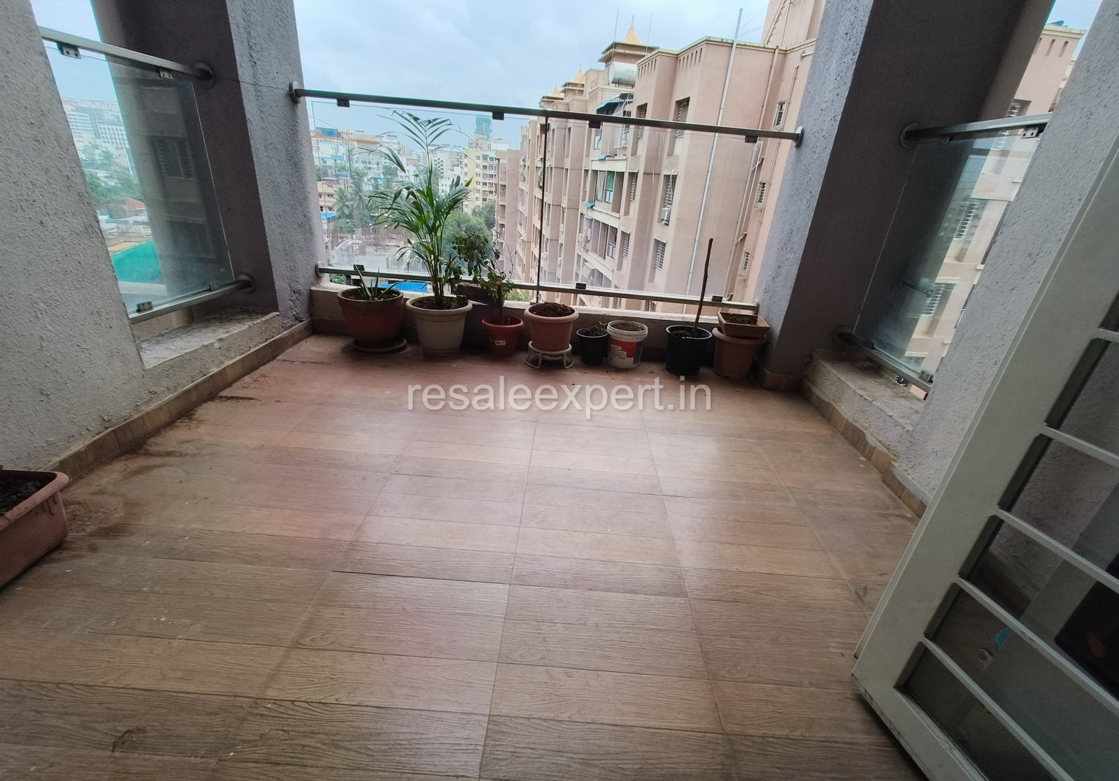 Peaceful outdoor balcony in Rahatani 2 BHK Flat with Immediate Possession
