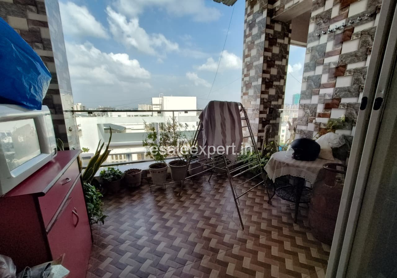 Private balcony of 2 BHK Furnished Flat in Rahatani