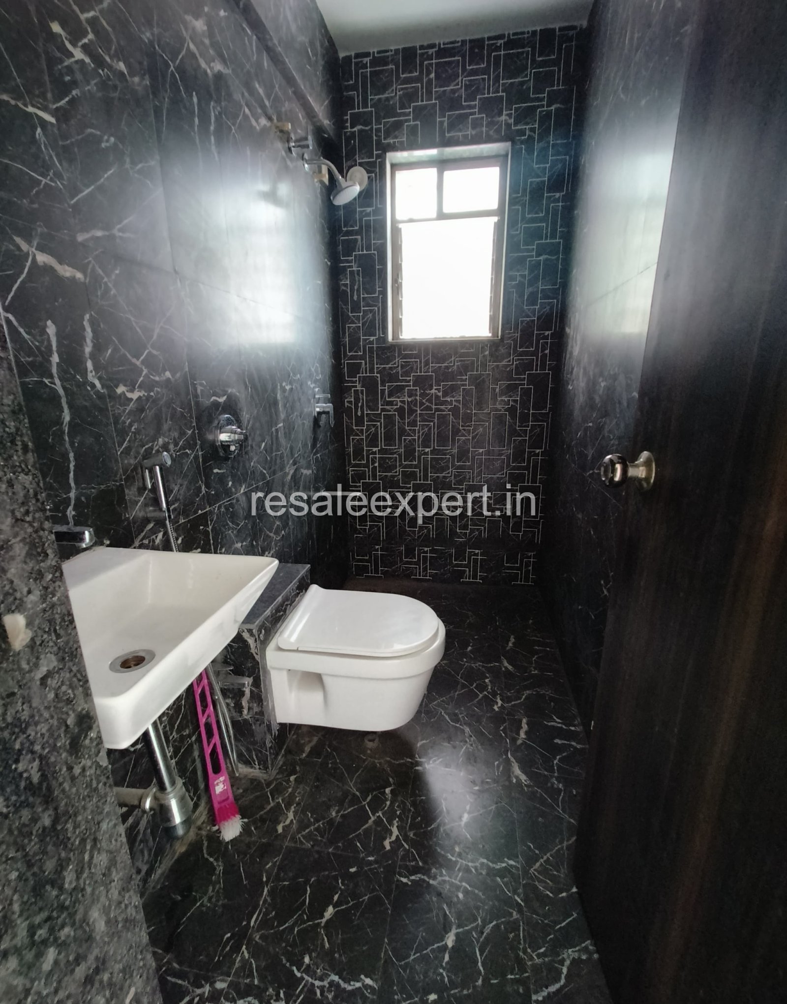 Well-designed bathroom in 3 BHK flat for sale in Pimpri