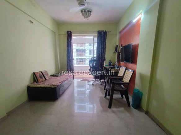 Spacious hall area of Ready Possession 1 BHK Flat in Rahatani with natural light