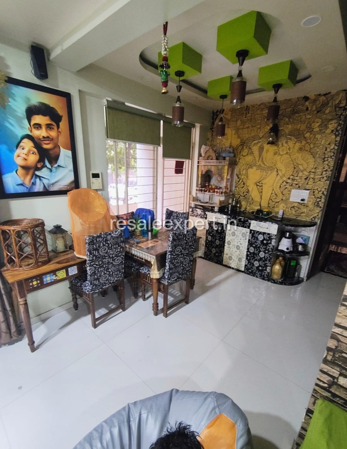 Bright living area of Furnished 2 BHK Flat in Tathawade