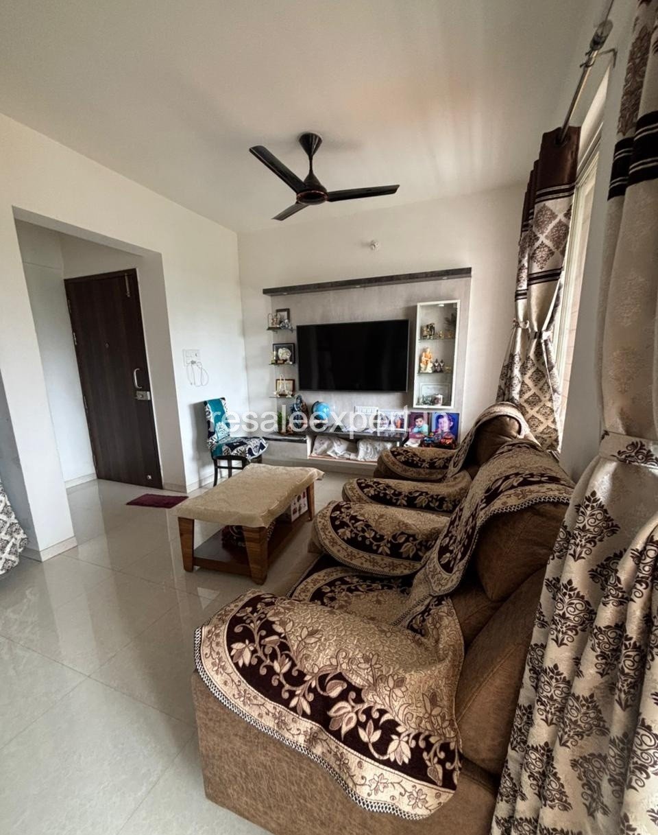 Spacious hall of 2.5 BHK Flat in Pimple Nilakh with elegant interiors